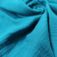Mussola 40x70 cm 100% cotone organico e bambù | Blu Petrolio - MamyOnBoard