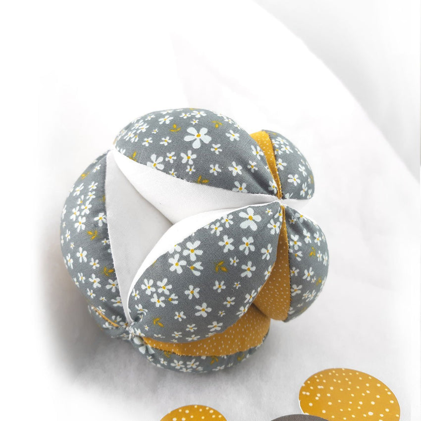 Palla Montessori sensoriale Petrolio&fiori | Thialò - MamyOnBoard