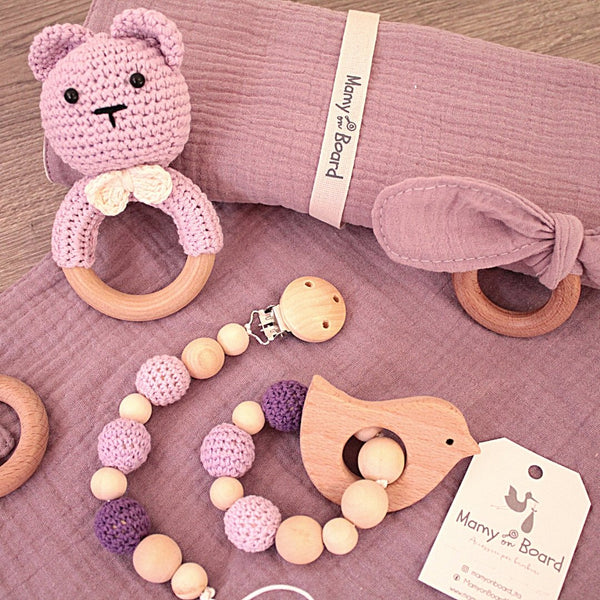 Set coccole | Orsetto Lilla - MamyOnBoard
