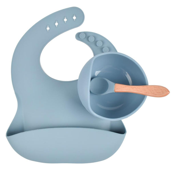 Set Prime Pappe AZZURRO in silicone alimentare - MamyOnBoard