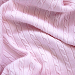 Coperta 100% Lana Merino 80x100 Trecce Larghe | Confetto - MamyOnBoard