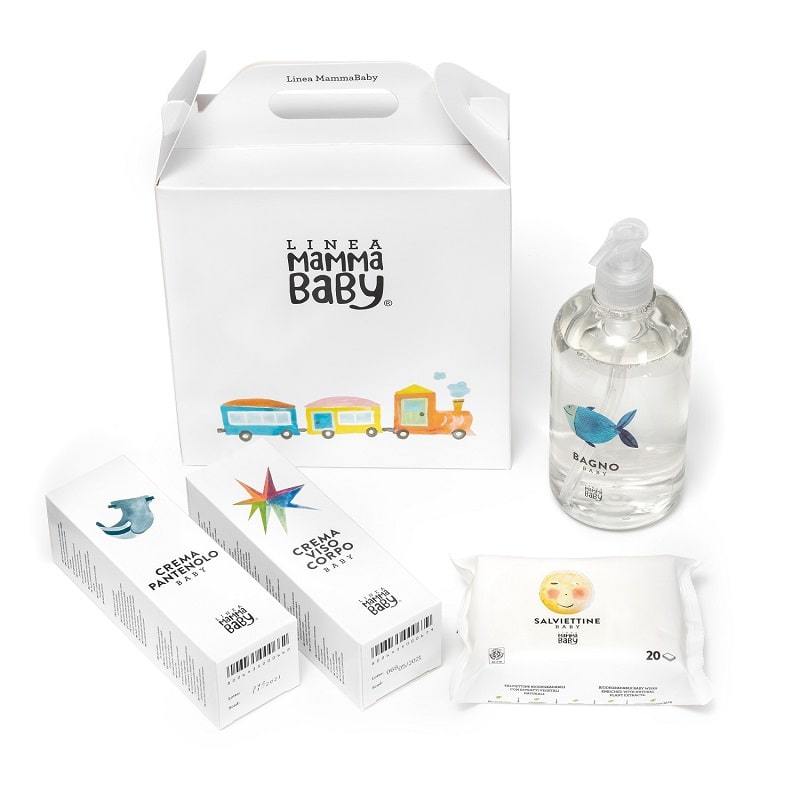 Linea Mamma Baby Pochette Trasparente con 4 Mini Prodotti da Viaggio  (100ml) unisex (bambini)